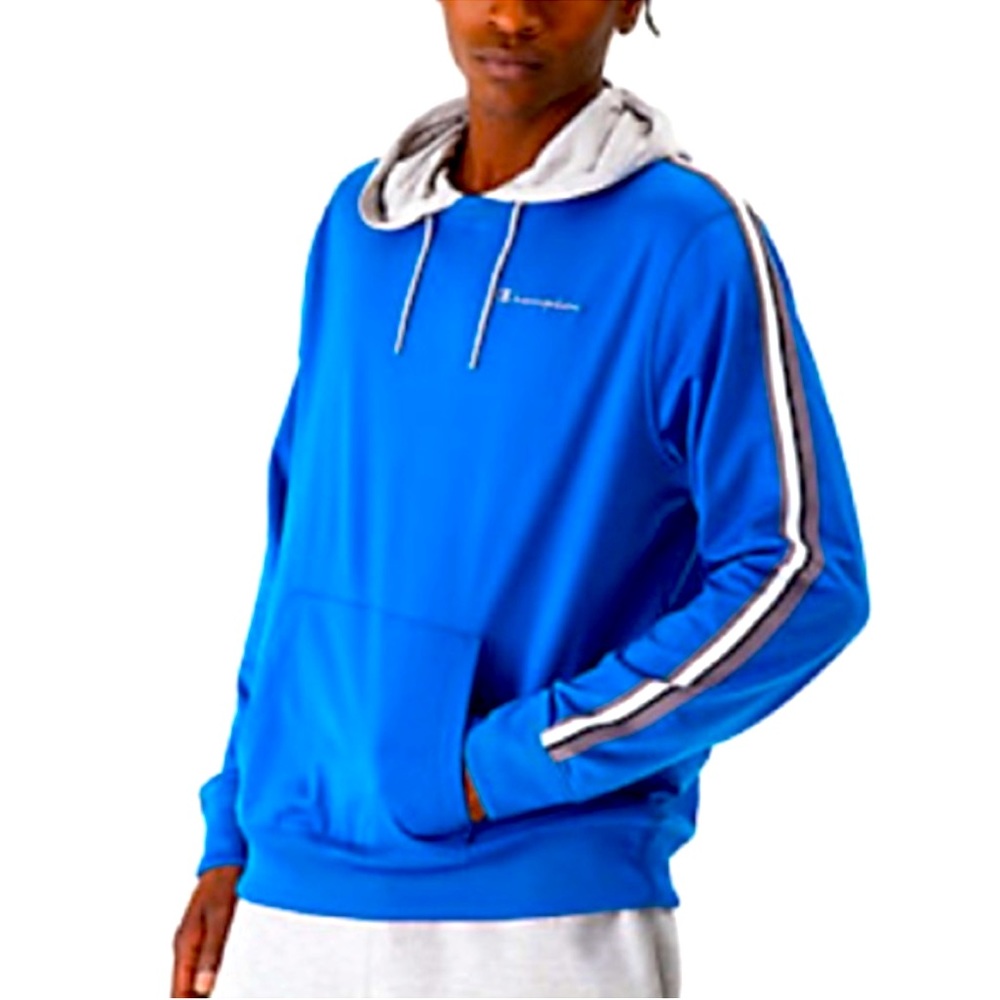 NEW Champion Men’s Blue Striped Track Hoodie